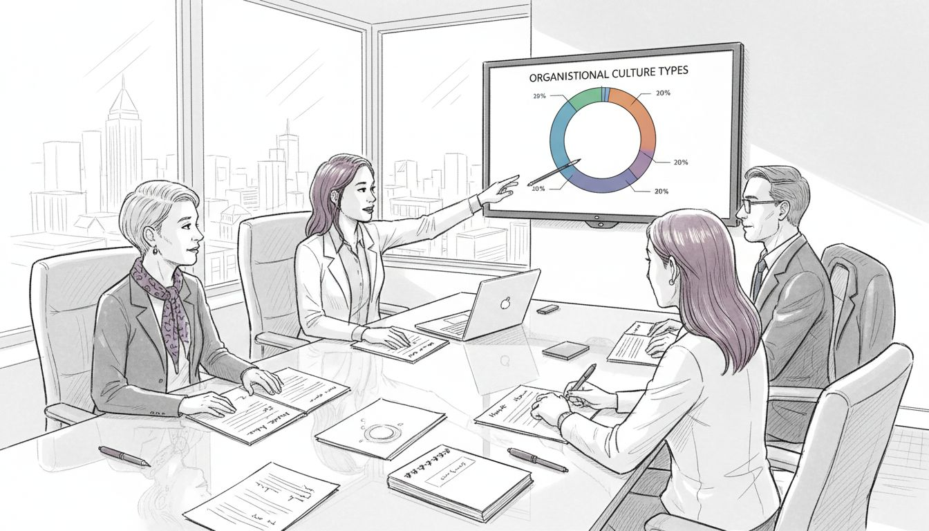 HR leaders collaborating on organizational culture models