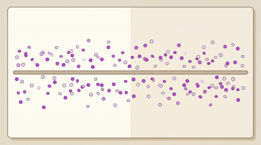 A flat average line hiding the spread of underlying data points