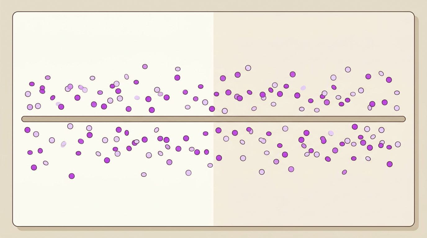 A flat average line hiding the spread of underlying data points